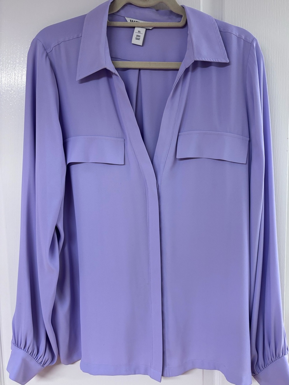 Women’s White House Black Market - Lavender Button Down Blouse